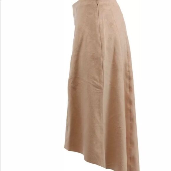 H by Halston chic faux Suede Hi-Low Midi Skirts-14 - Picture 6 of 10